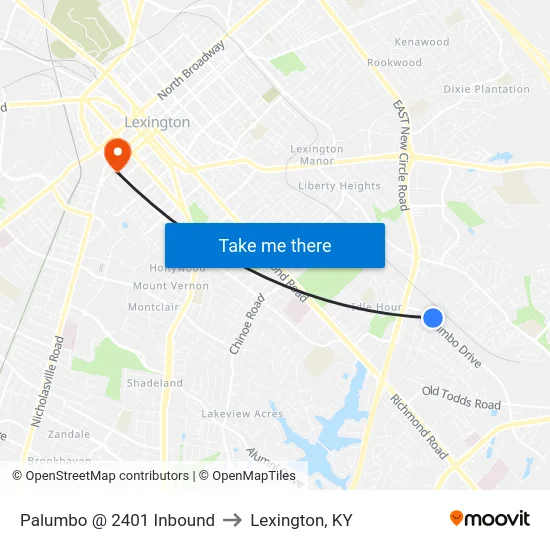 Palumbo @ 2401 Inbound to Lexington, KY map