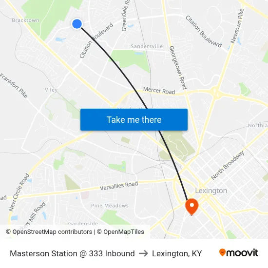 Masterson Station @ 333 Inbound to Lexington, KY map