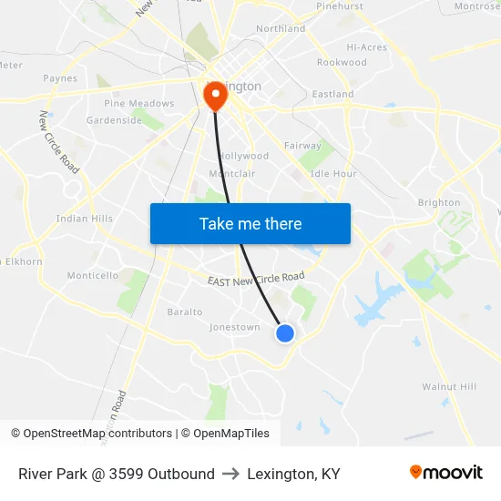 River Park @ 3599 Outbound to Lexington, KY map