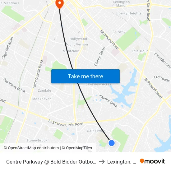 Centre Parkway @ Bold Bidder Outbound to Lexington, KY map