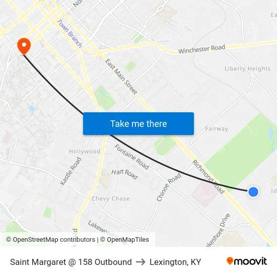 Saint Margaret @ 158 Outbound to Lexington, KY map