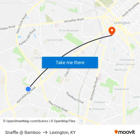 Snaffle @ Bamboo to Lexington, KY map