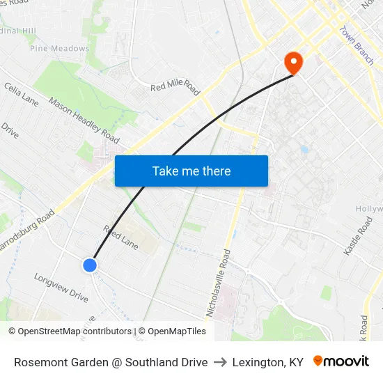 Rosemont Garden @ Southland Drive to Lexington, KY map