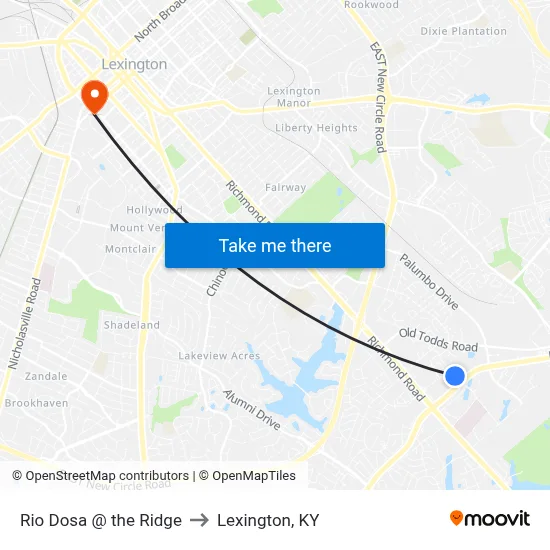 Rio Dosa @ the Ridge to Lexington, KY map