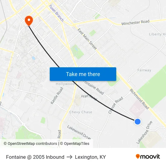 Fontaine @ 2005 Inbound to Lexington, KY map