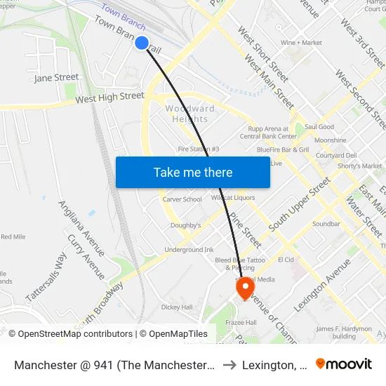 Manchester @ 941 (The Manchester) Ob to Lexington, KY map