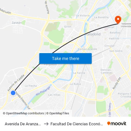 Avenida De Aranzana (Ieso Arroyo) to Facultad De Ciencias Económicas Y Empresariales map