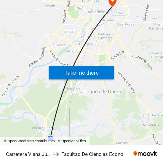 Carretera Viana Junto A Pinarillo. to Facultad De Ciencias Económicas Y Empresariales map