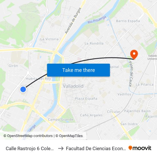 Calle Rastrojo 6 Colegio Giner De Los Ríos to Facultad De Ciencias Económicas Y Empresariales map