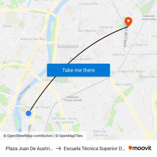 Plaza Juan De Austria Centro Comercial to Escuela Técnica Superior De Ingenieros Industriales map