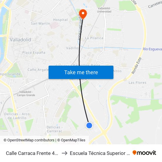 Calle Carraca Frente 41 Esquina Avenida Soria to Escuela Técnica Superior De Ingenieros Industriales map