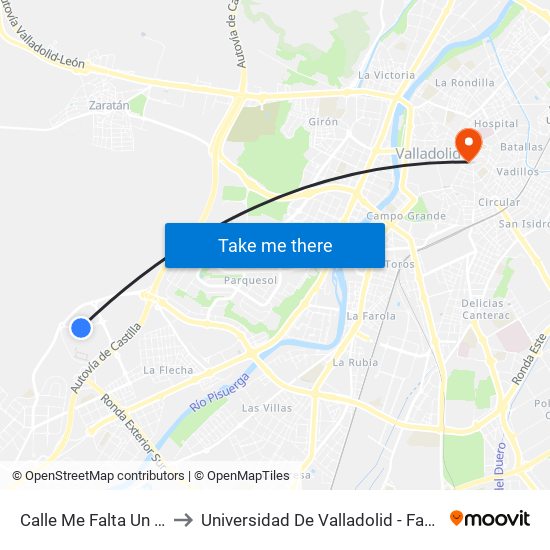 Calle Me Falta Un Tornillo 3-5 to Universidad De Valladolid - Facultad De Derecho map