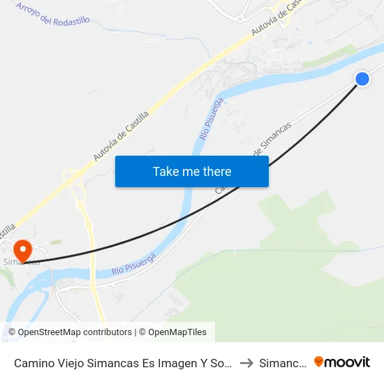 Camino Viejo Simancas Es Imagen Y Sonido to Simancas map
