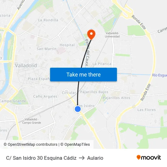 C/ San Isidro 30 Esquina Cádiz to Aulario map