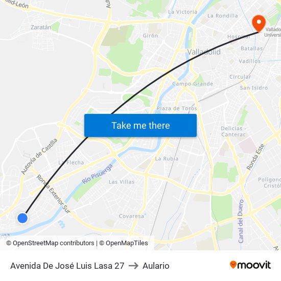 Avenida De José Luis Lasa 27 to Aulario map