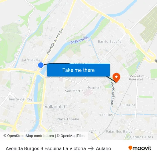Avenida Burgos 9 Esquina La Victoria to Aulario map