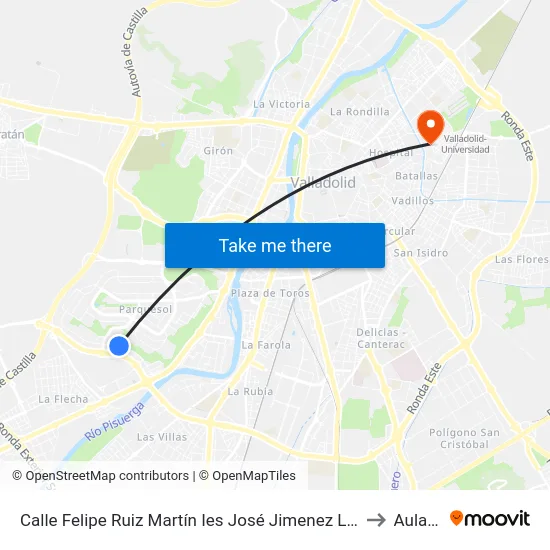 Calle Felipe Ruiz Martín Ies José Jimenez Lozano to Aulario map