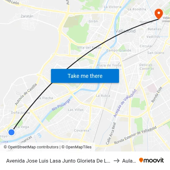 Avenida Jose Luis Lasa Junto Glorieta De La Flecha to Aulario map