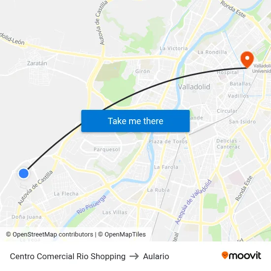 Centro Comercial Rio Shopping to Aulario map