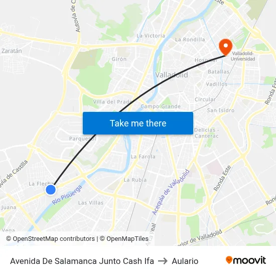 Avenida De Salamanca Junto Cash Ifa to Aulario map