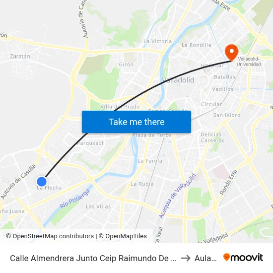 Calle Almendrera Junto Ceip Raimundo De Blas to Aulario map