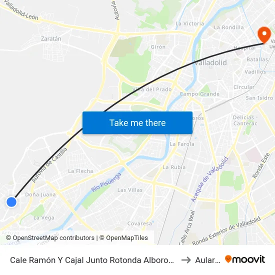 Cale Ramón Y Cajal Junto Rotonda Alboroque to Aulario map