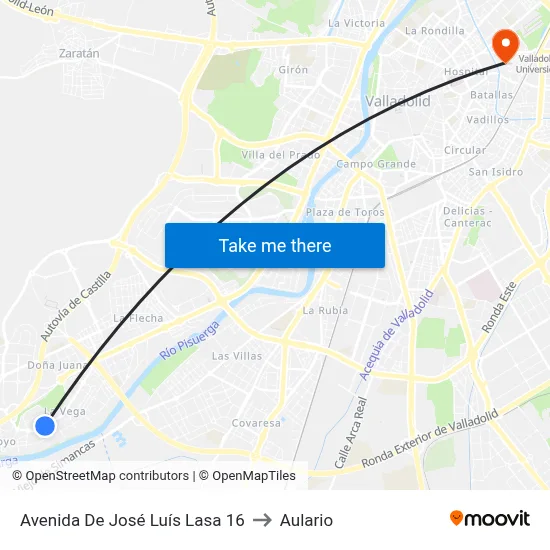 Avenida De José Luís Lasa 16 to Aulario map
