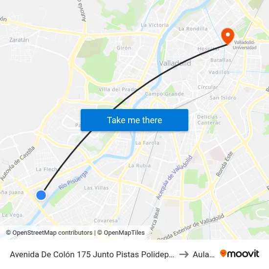 Avenida De Colón 175 Junto Pistas Polideportivas to Aulario map