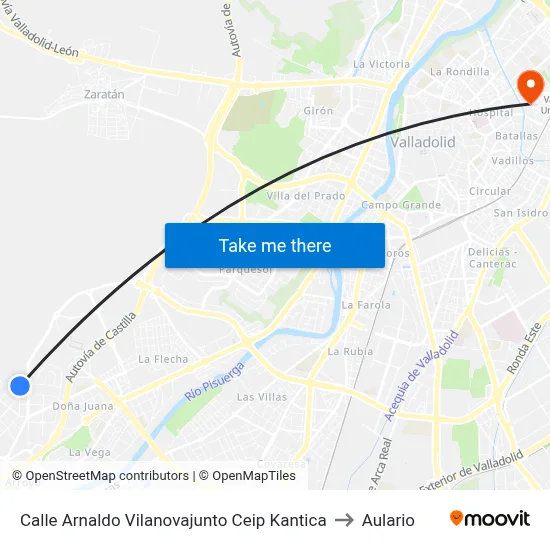 Calle Arnaldo Vilanovajunto Ceip Kantica to Aulario map