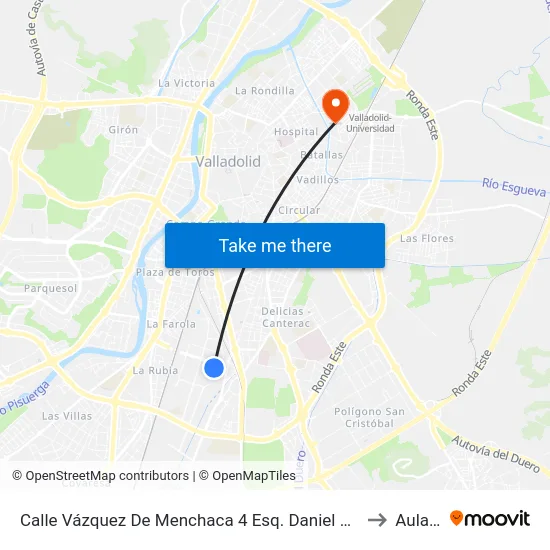 Calle Vázquez De Menchaca 4 Esq. Daniel Del Olmo to Aulario map