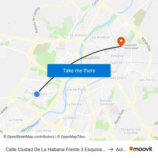 Calle Ciudad De La Habana Frente 3 Esquina Juan G. Hortelano to Aulario map