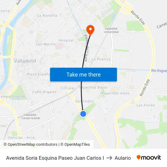 Avenida Soria Esquina Paseo Juan Carlos I to Aulario map