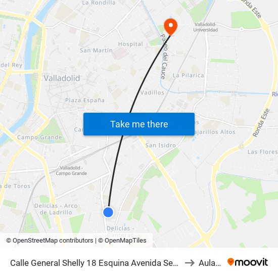 Calle General Shelly 18 Esquina Avenida Segovia to Aulario map