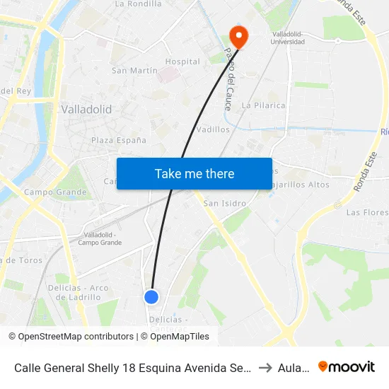Calle General Shelly 18 Esquina Avenida Segovia to Aulario map