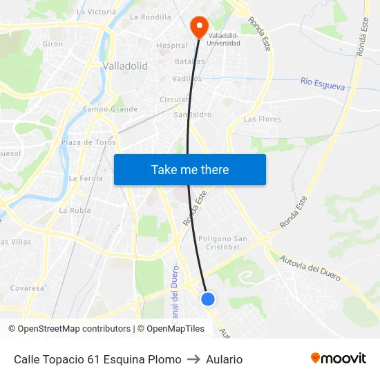 Calle Topacio 61 Esquina Plomo to Aulario map