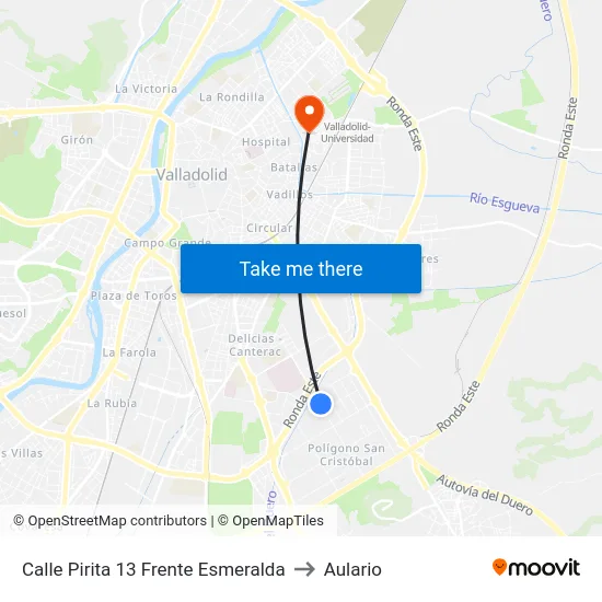 Calle Pirita 13 Frente Esmeralda to Aulario map