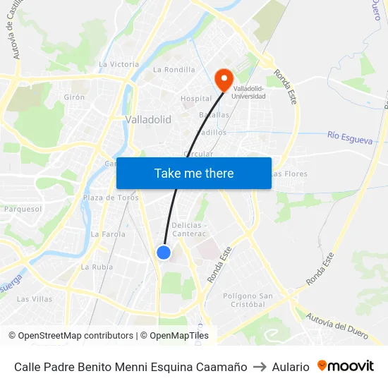 Calle Padre Benito Menni Esquina Caamaño to Aulario map
