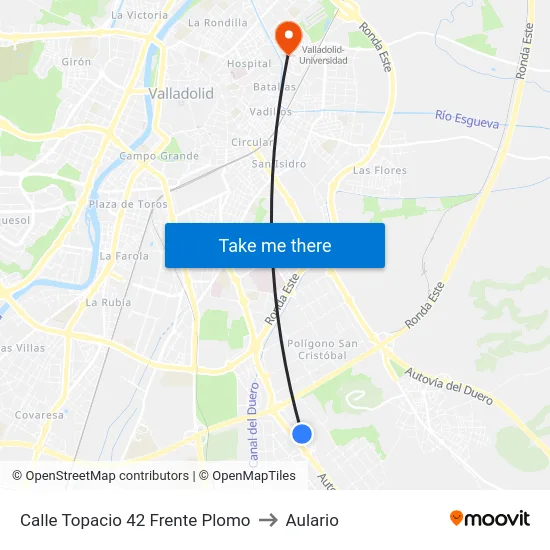 Calle Topacio 42 Frente Plomo to Aulario map