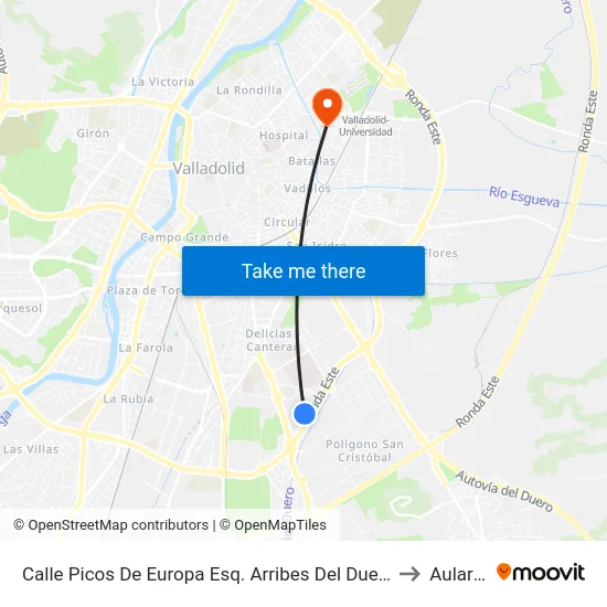 Calle Picos De Europa Esq. Arribes Del Duero to Aulario map