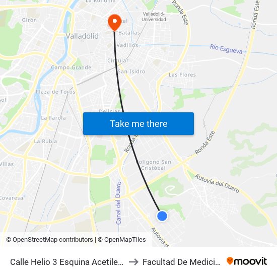 Calle Helio 3 Esquina Acetileno to Facultad De Medicina map