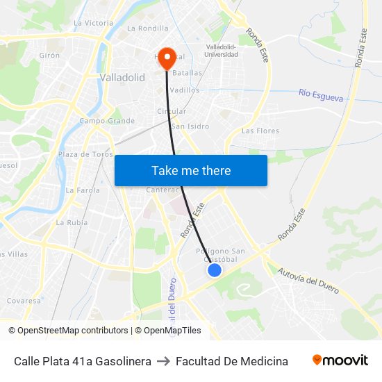 Calle Plata 41a Gasolinera to Facultad De Medicina map