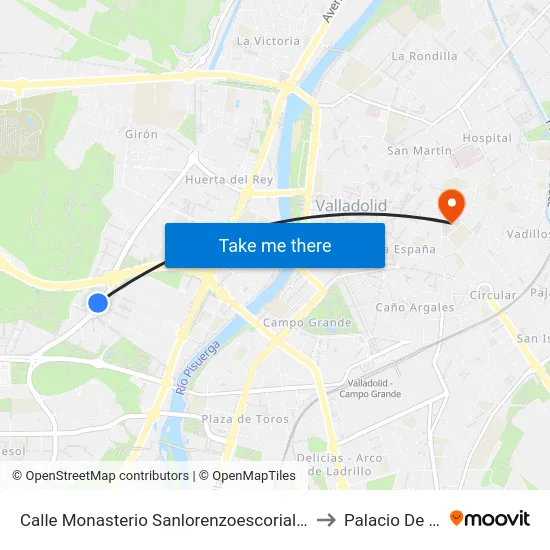 Calle Monasterio Sanlorenzoescorial Esquina Sanestebangormaz to Palacio De Santa Cruz map