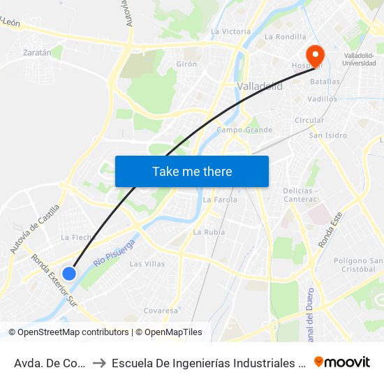 Avda. De Colón 175 to Escuela De Ingenierías Industriales (Sede Mergelina) map