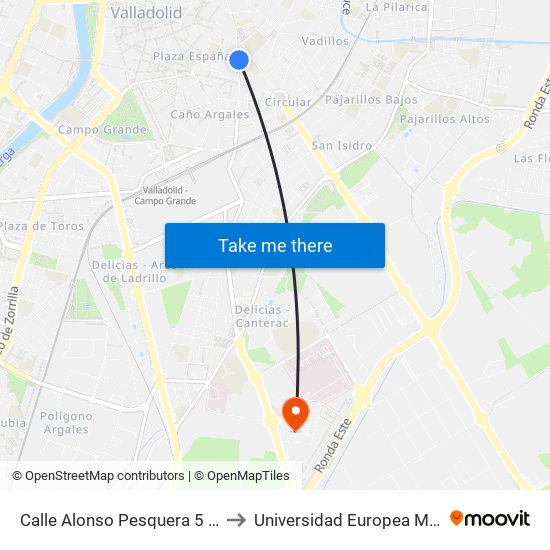 Calle Alonso Pesquera 5 Esquina Fidel Recio to Universidad Europea Miguel De Cervantes map