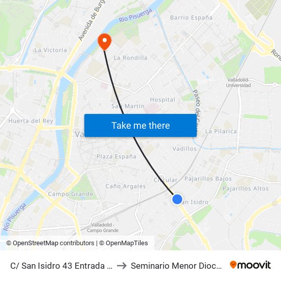 C/ San Isidro 43 Entrada Túnel to Seminario Menor Diocesano map