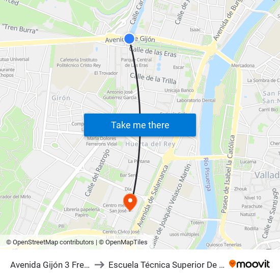 Avenida Gijón 3 Frente Canal to Escuela Técnica Superior De Arquitectura map