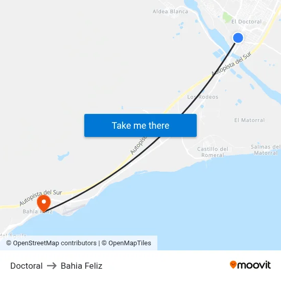 Doctoral to Bahia Feliz map