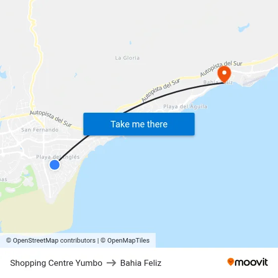 Shopping Centre Yumbo to Bahia Feliz map