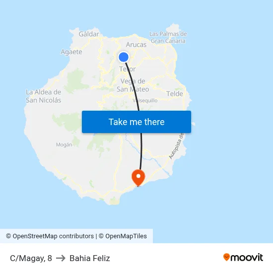 C/Magay, 8 to Bahia Feliz map