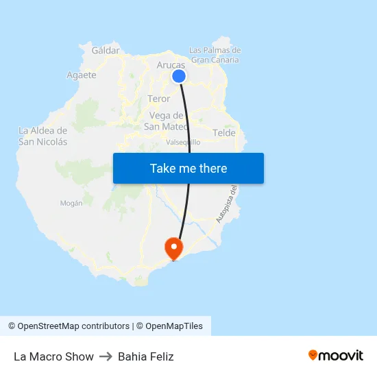 La Macro Show to Bahia Feliz map